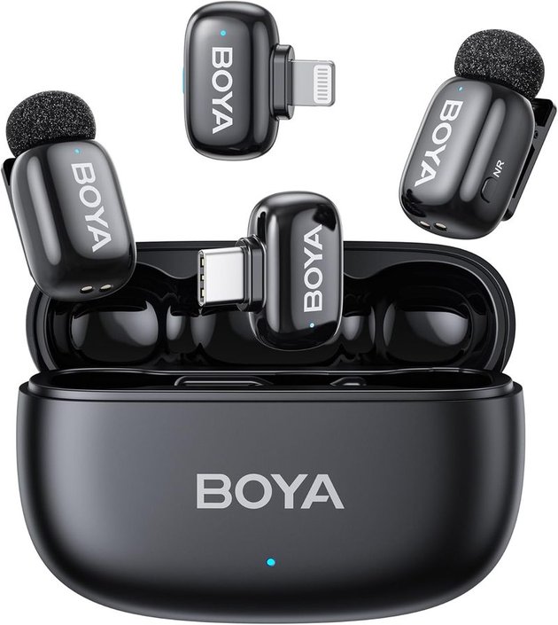 Compact wireless lavalier microphone, the first purchase for a new content creator