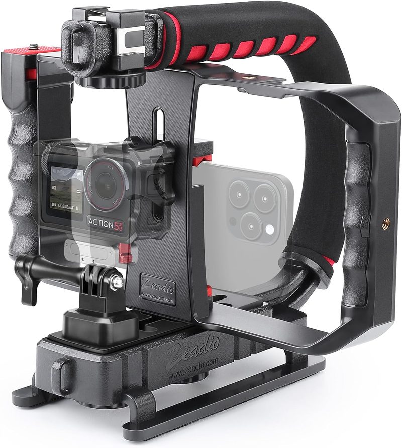 Zeadio T-Grip Video Rig, one of the best MagSafe video cages for iPhone